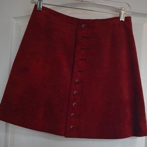 Express 10-button 100% leather mini skirt - Size 7/8